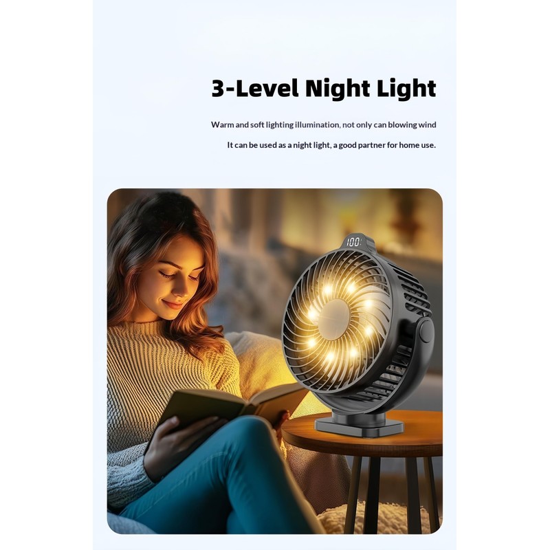 [Upgraded 2X Magnet] 2-Pack Magnetic Cruise Approved Fan with LED