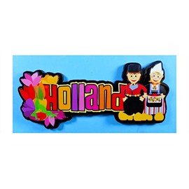 Souvenir Magnet Tulips Holland Couple Costume 11.5 x 5 x 0.7 cm Holland Maritime Fridge Magnet Figure Decoration GMTX 12032