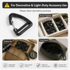 20Pcs Plastic Carabiner Clips, 1 Inch, Black Triangle Snap Hooks
