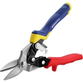 WORKPRO 8 Inch Aviation Snips, Straight Cut, Heavy Duty Metal Cutter for Cutting