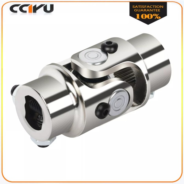 CCIYU 3/4" DD X 13/16-36 Spline Chrome Universal Steering U