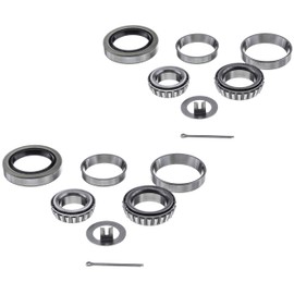 [2-Sets] 3500lbs Trailer Axle Bearing Kit L44649/10, L68149/11 for #84 Spindle,1.719'',10-19 Seal