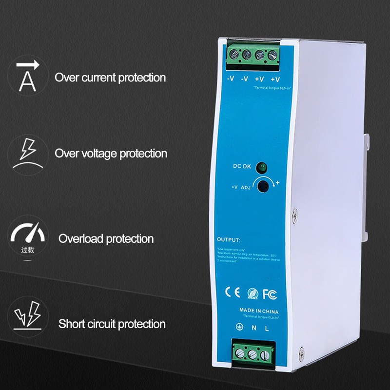 NDR‑75‑12 Industrial Rail Power Supply 6.3A 75.6W Overload Protection Rail