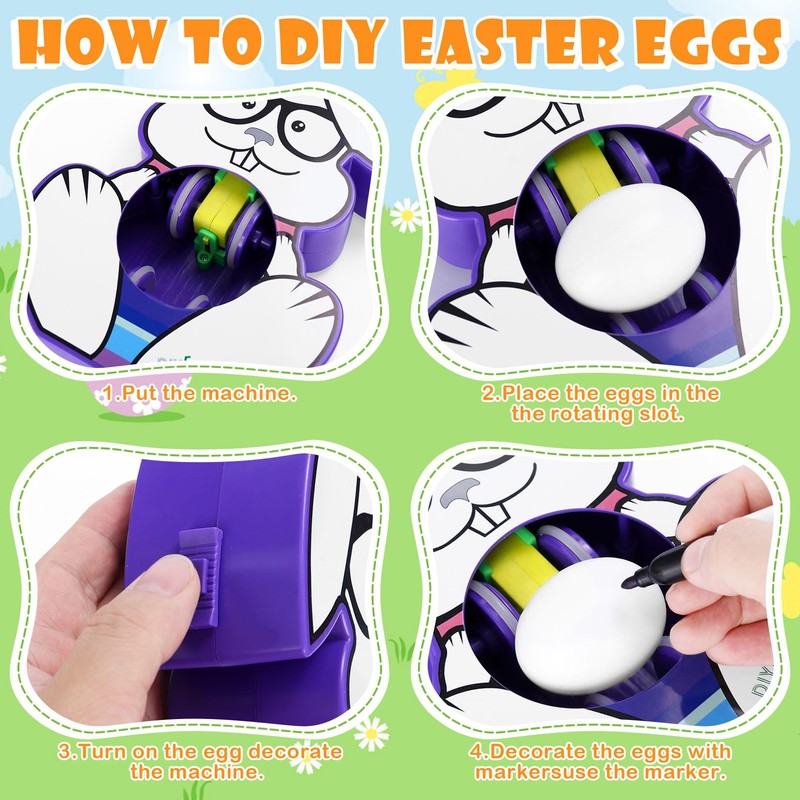 Joyesplay Easter Egg Decoration Set, Easter Eggs for Painting with