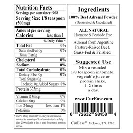 CurEase Argentine Beef Adrenal Powder Pound 16oz