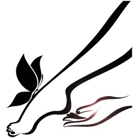 Vinyl Wall Decal Massage Foot Nails Studio Pedicure Manicure Salon Stickers Large Decor (2697ig) Black