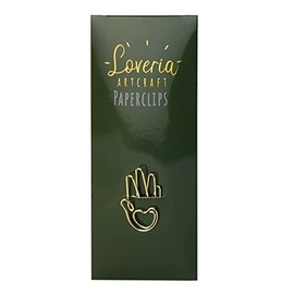 Loveria Paper Clips with Buddha Hand Motif, Pack of 15, Elegant Bronze/Gold Shiny Clips, High-Quality Yoga Accessories, Paper Clips for Paper, Office, Letters
