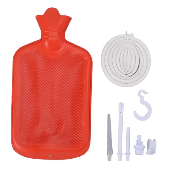 Enema Kit with 2L Enema Bag 5.0ft Long Silicone Hose