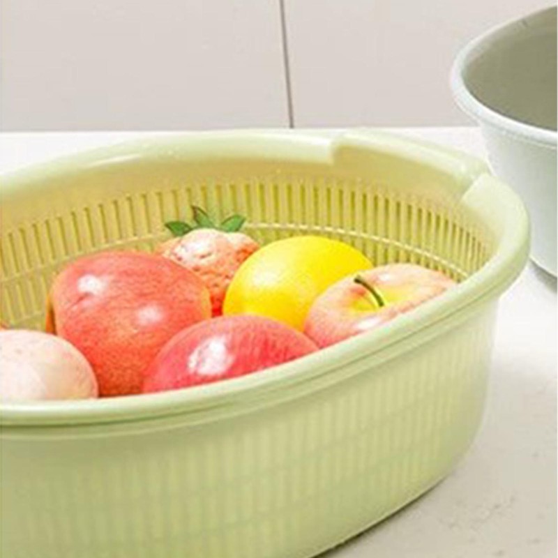 Kitchen Colander Bowl Plastic Large Capacity Multifunctional Portable Fruit Vegetable
