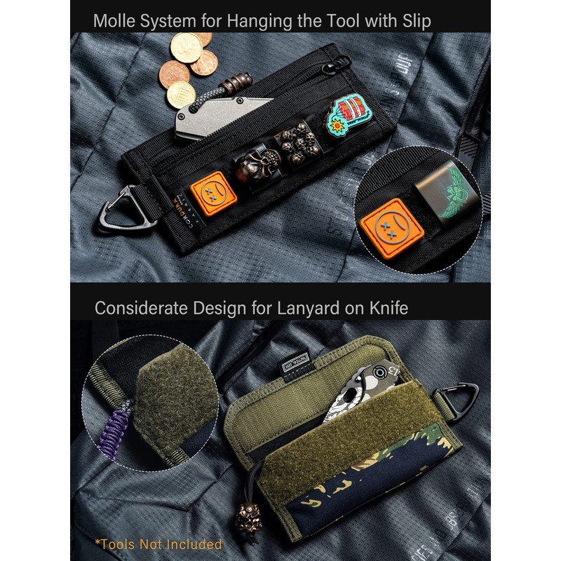 TACTICAL GEEK Storage A2 L Pouch Organizer, Nylon Handheld Wallet,