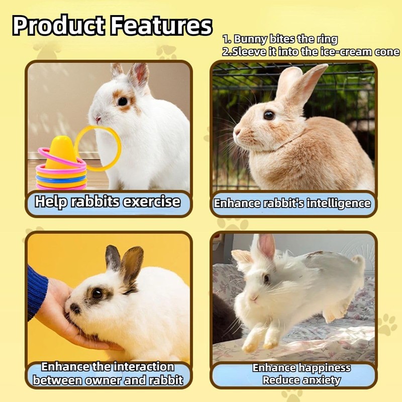 Rabbit Training Ring Toy, Rabbit Interactive Toy, Bunny Educational Toys