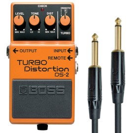 Boss DS-2 Turbo Distortion Distortion Effect Device + Keepdrum Jack Cable