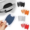 4Pcs Carbon Fiber Car Door Handle Scratch Protector Film