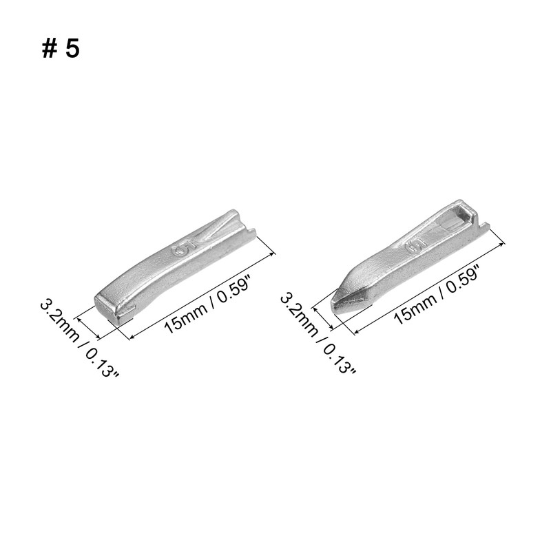 sourcing map 20 Set Double Open Zip Repair Locking Kit
