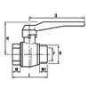 Ball Valve 1/2 Inch Female / Male DN15 Shut-off Valve