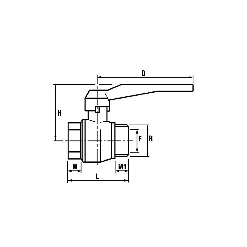 Ball Valve 1/2 Inch Female / Male DN15 Shut-off Valve