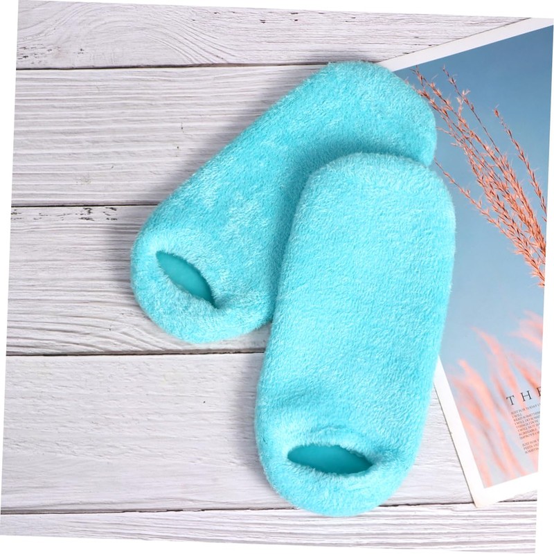 BIUDECO 1pair Gel Moisturizing Heel Socks for Foot Care Anti-crack