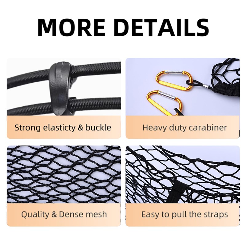 Envelope Style Truck Bed Cargo Net Compatible with 2005-2025 Toyota