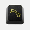 Black Falling Star Keycap Novelty Doubleshot Cherry MX Keycaps / Key cap
