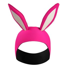 Diving Headband Rabbit Ears Swimming Headband for Women Kids, 2mm Neoprene Wetsuit Hood - Keeping Water Out - Hold Earplugs in - Secure Ear Plugs for Scuba Dive Snorkeling Swimming Surfing (Pink)