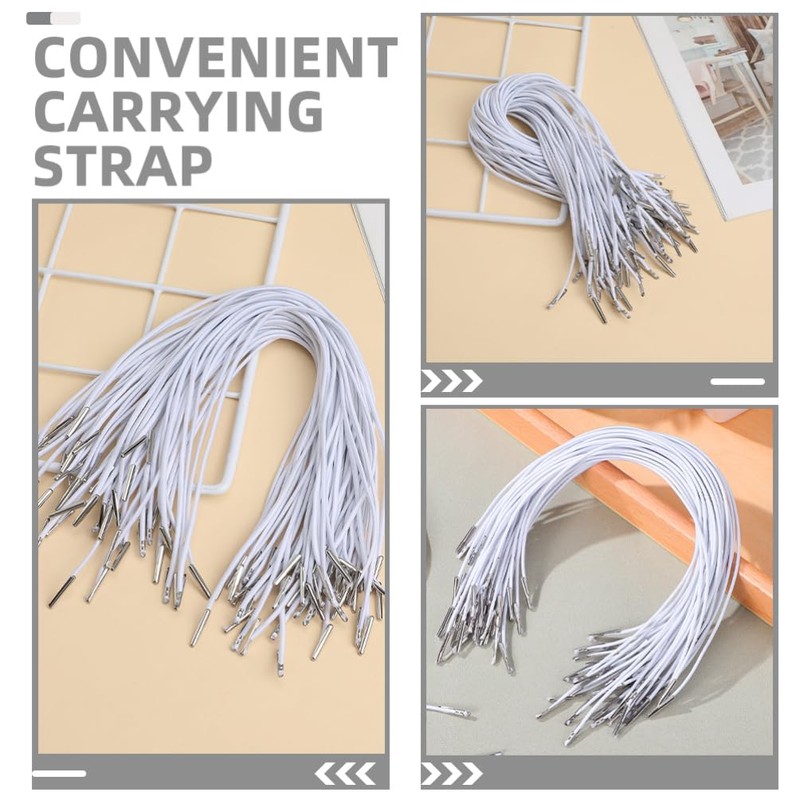 Operitacx 150Pcs Elastic Barbed Cords with Metal Ends, Stretch Loop