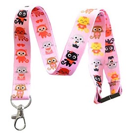 Execucat Holiday Cats Break Away Lanyard Keychain Id Badge Holder (Valentine's Day)