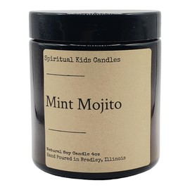 Mint Mojito Soy Candle 4oz Hand Poured with All Natural Soy wax and Fragrant/Essential Oils! | Birthday Gift | Christmas Gift | Mint Candle