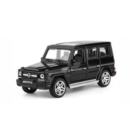 iLooboo Alloy Collectible Black Benz G65 AMG Toy Vehicle Pull Back Die-Cast Car Model with Lights and Sound