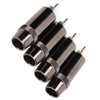 4pcs RCA Sound Plug Silver Plated RCA Male Plug Connector
