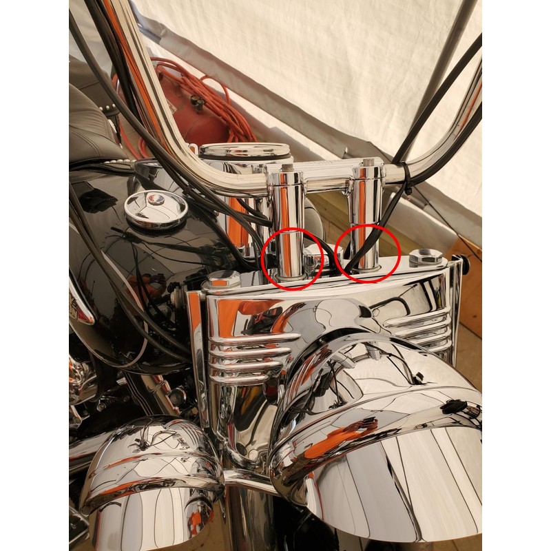 TDZ 2'' Inch Rise Handlebar Risers Extension For Harley 1-1/4''