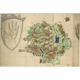 History Galore 24"x36" Gallery Poster, Map of Ulster County, Ireland 1880