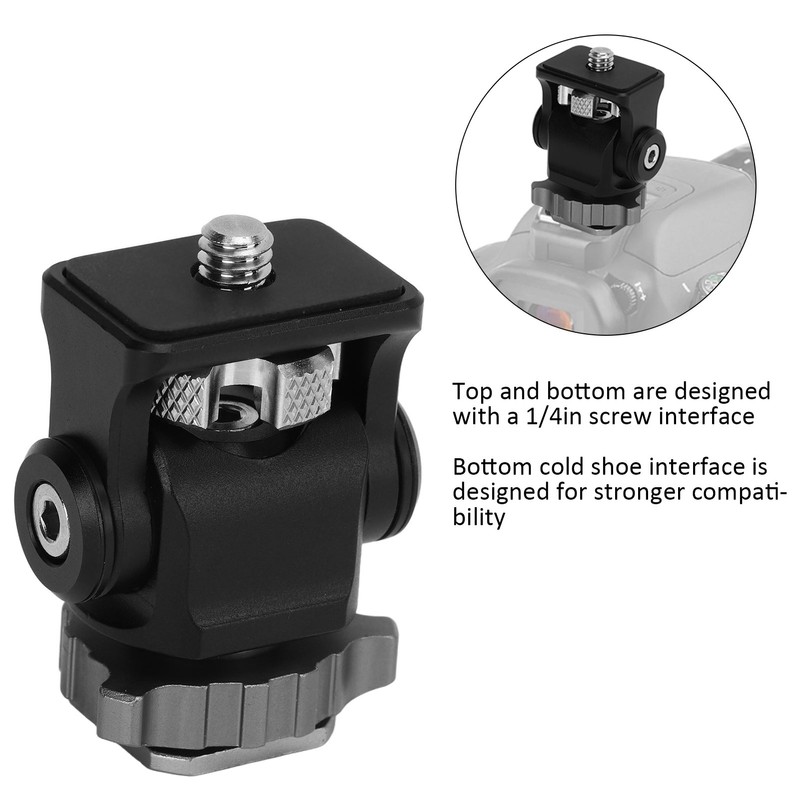 Field Monitor Swivel Mount Aluminium Alloy 1/4in Screw Interface Field