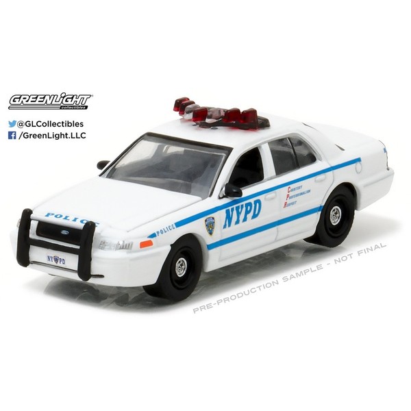 Ford Crown Victoria Police Interceptor, white, NYPD - New York Police Department, 2011, Model Car
