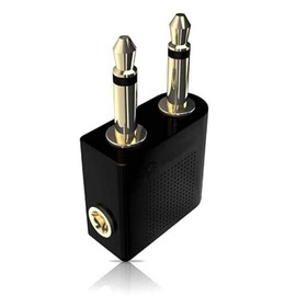 Pack of 2 Aeroplane Airplane Airline Chair In-Flight Onboard Entertainment Headphone Earphone Jack Audio Adaptor