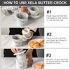 Howise Ceramic Butter Crock, 6 OZ Butter Keeper for Counter,