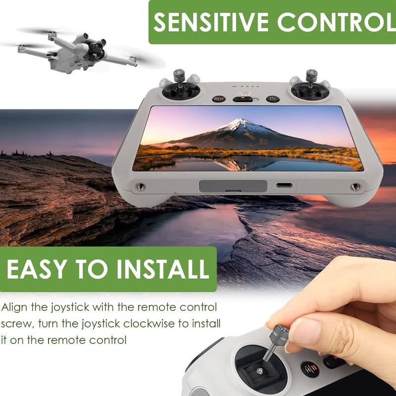 EatPitaya Controller Stick for DJI Mini 3 Pro,Metal Aluminium Joystick