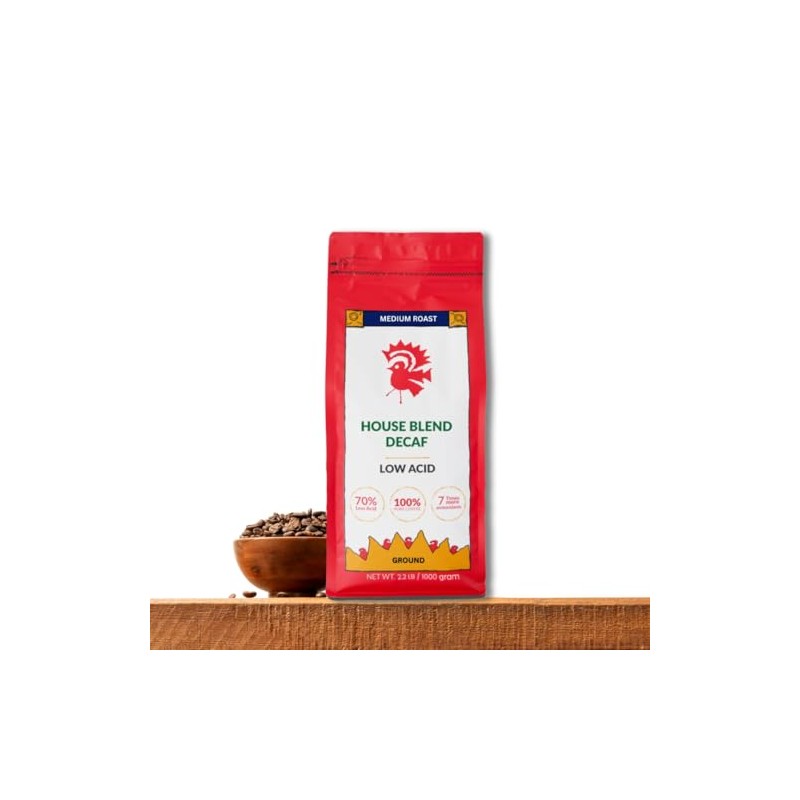 Puroast Low Acid Coffee Decaf | Decaf House Blend Ground