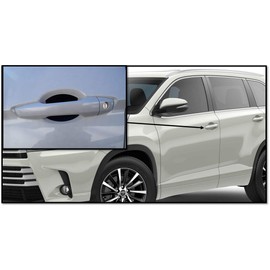 Cupeez for Cars Flat Black Auto Accessory Car Door Handle Scratchs Guards Protector Fits Toyota Highlander (4pk)