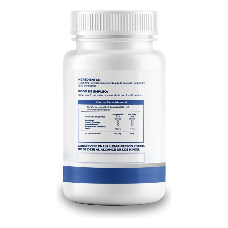 Suplemento Cápsula Naíma Carnitina Tartrato 36g