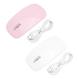 UV Light, LED Nail Dryer, UV Light for Curing UV & LED Double Light, Infrared Detection, For Gel Nails, Foldable, For Both Hands and Febs, USB Type (Pink)