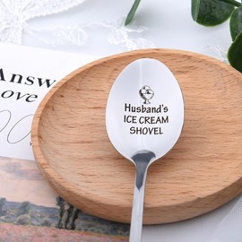 Funny Husbands Ice Cream Shovel Spoon Gift for Husband Hubby Wedding Anniversary Presents for Husband Spoon Gifts for Husbands I Love You Gifts for Hubby Birthday Gifts for Hubbys