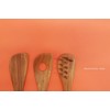 C&P UD-1006 Wood Pasta Tongs, Natural Wood, 2.6 x 11.8