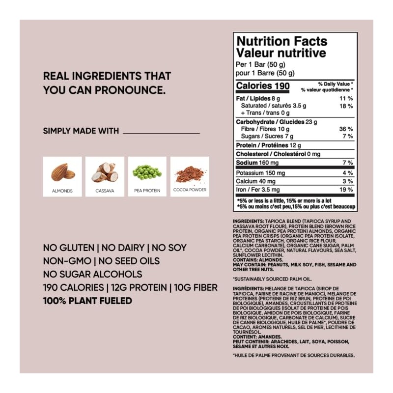 TRUBAR Vegan Protein Bar Cocoa For Coconuts and Cookies and