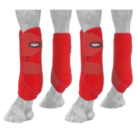 Tough 1 Extreme Vented Sport Boots Set, Red, Large