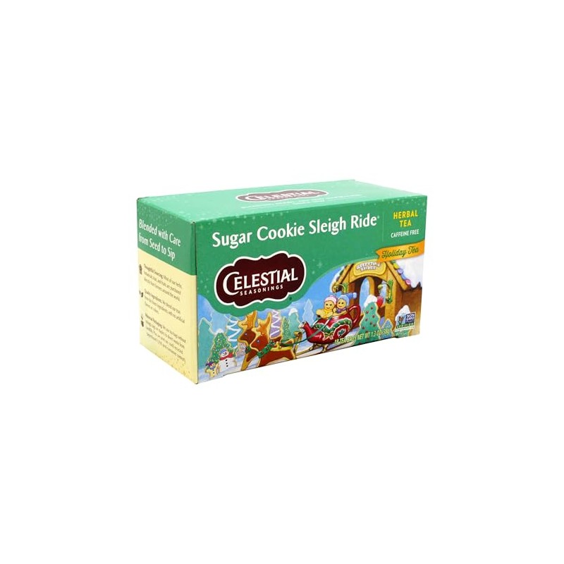 Celestial Seasonings Sugar Cookie Sleigh Ride Tea Bags, 20 ct