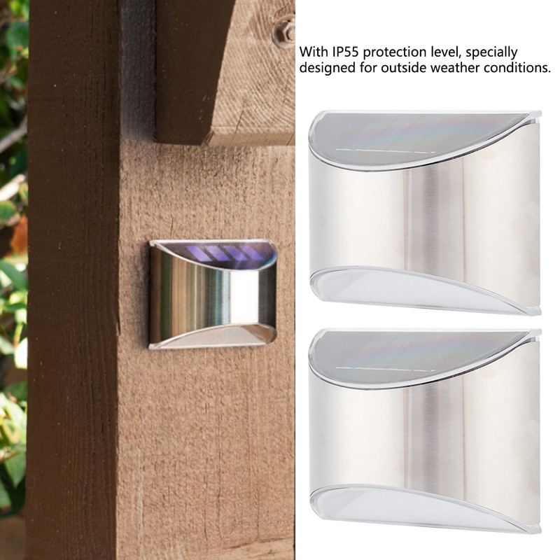 Stainless Steel Solar Fence Security Lights LightControl Step Wall Lamp