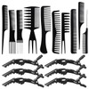 Kit 16 Cepillos Peines Cabello Peinado Peluquería Magic Clip De