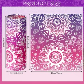 4 Pcs Car Tissues Boxes Travel Cylinder Tissue Boxes 7 x 2.6 Inch Large Capacity Car Tissues Cylinder Holder Hawaiian Floral Animal Round Tissue Box for Car Cup Holder Home Bathroom (Mandala Style)