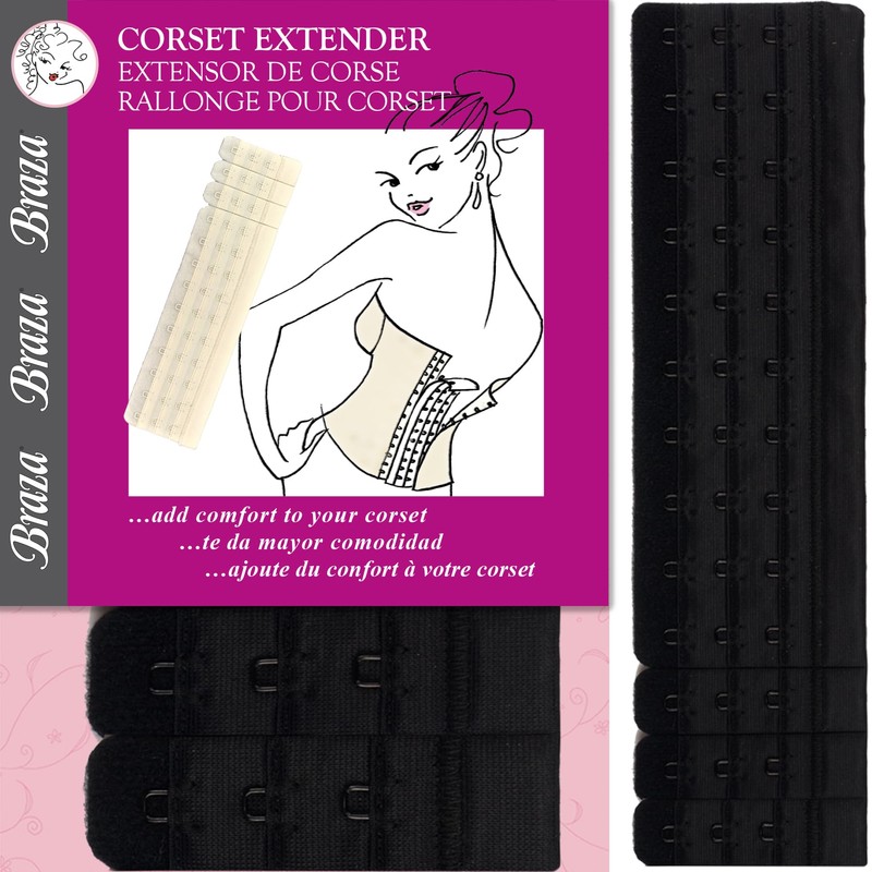 Braza Bustier Waist Cincher Extension Hook Corset Extender 1 Piece,