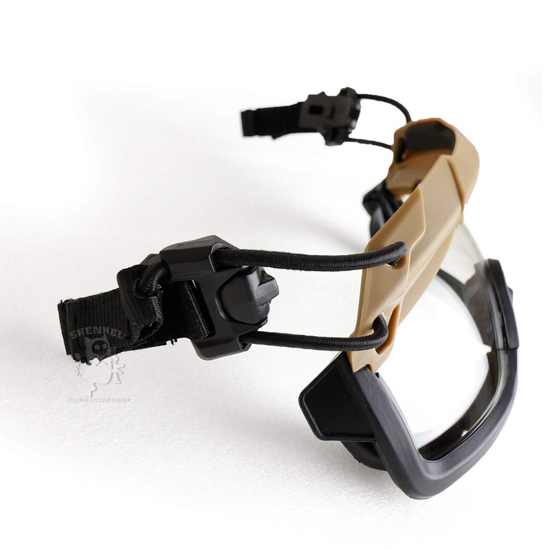 Alpha Label Anti-Fog Lenses, Helmet Rail, Mounted, Goggles, Tan, Brown,